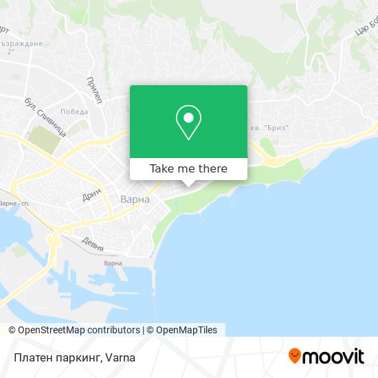 Карта Платен паркинг