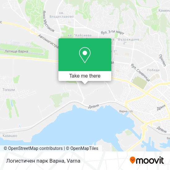 Карта Логистичен парк Варна