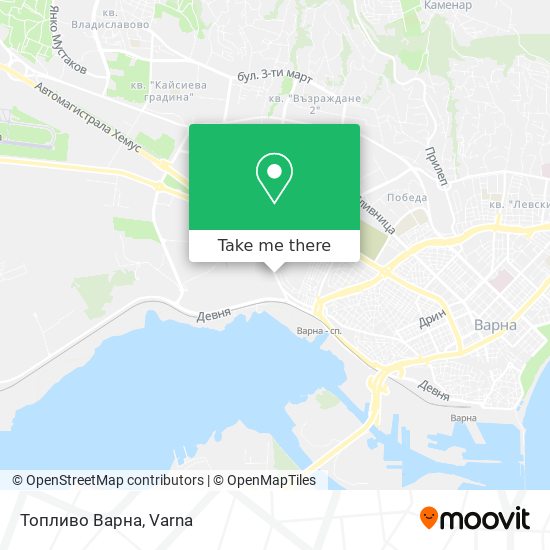 Топливо Варна map