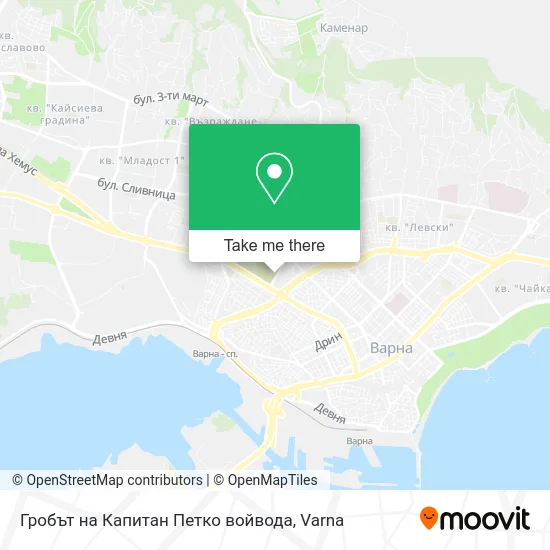 Карта Гробът на Капитан Петко войвода