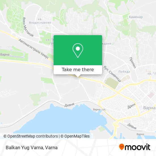 Balkan Yug Varna map