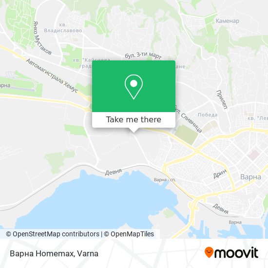 Варна Homemax map