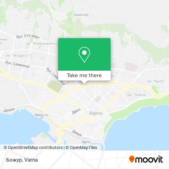 Божур map