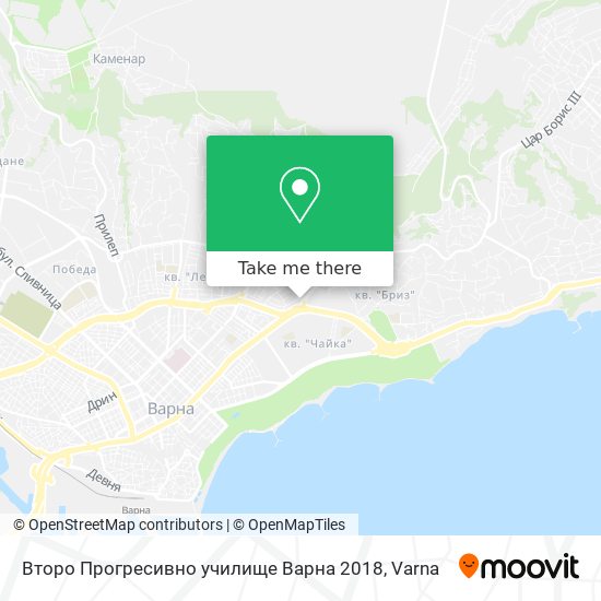 Второ Прогресивно училище Варна 2018 map