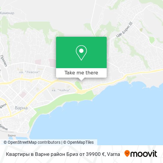 Квартиры в Варне район Бриз от 39900 € map