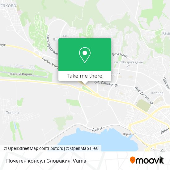 Карта Почетен консул Словакия