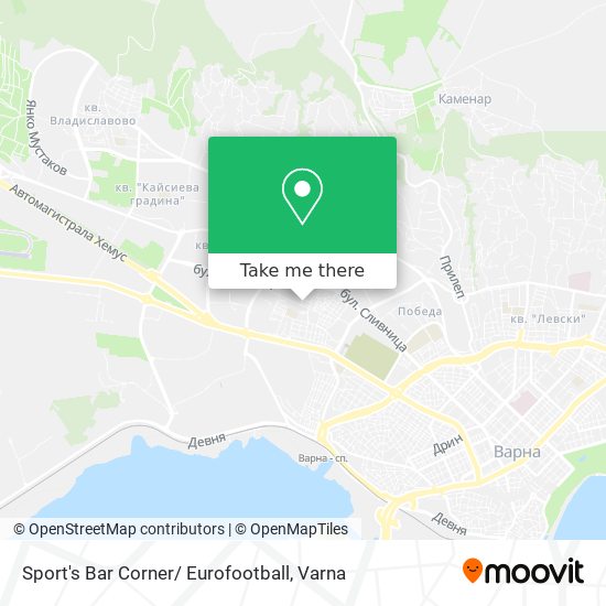 Карта Sport's Bar Corner/ Eurofootball
