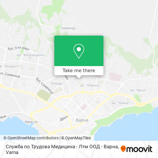 Служба по Трудова Медицина - Лтм ООД - Варна map