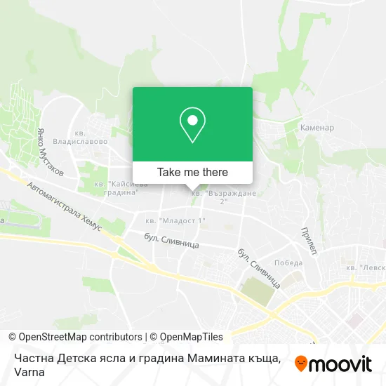 Карта Частна Детска ясла и градина Мамината къща