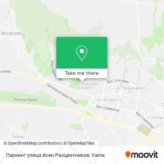 Паркинг улица Асен Разцветников map