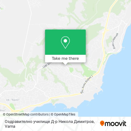 Карта Оздравително училище Д-р Никола Димитров