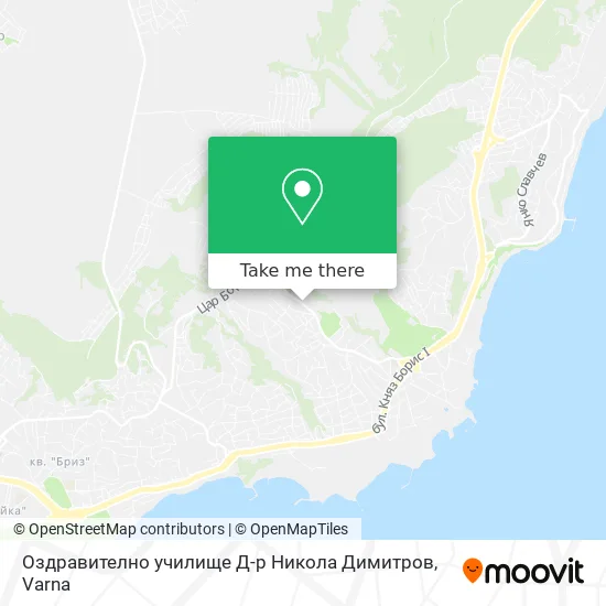 Карта Оздравително училище Д-р Никола Димитров