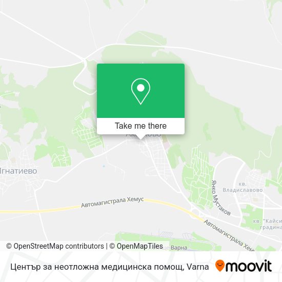 Карта Център за неотложна медицинска помощ