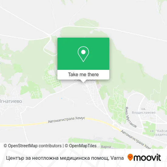 Карта Център за неотложна медицинска помощ