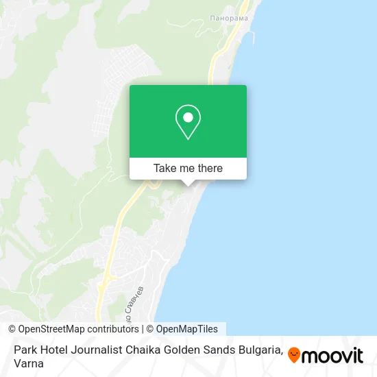 Park Hotel Journalist Chaika Golden Sands Bulgaria map