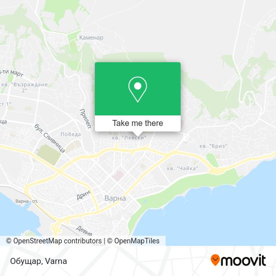 Карта Обущар
