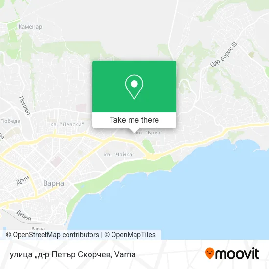 Карта улица „д-р Петър Скорчев