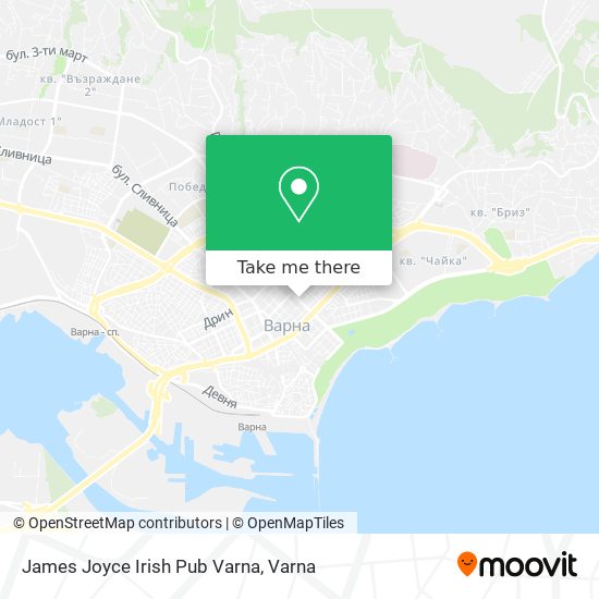 James Joyce Irish Pub Varna map
