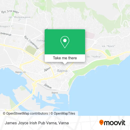 Карта James Joyce Irish Pub Varna