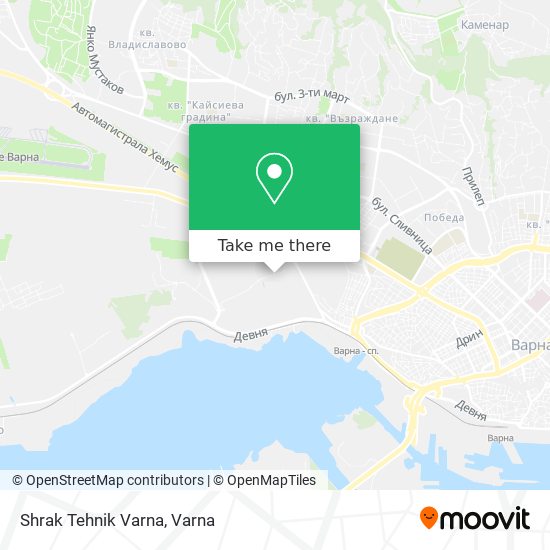 Shrak Tehnik Varna map
