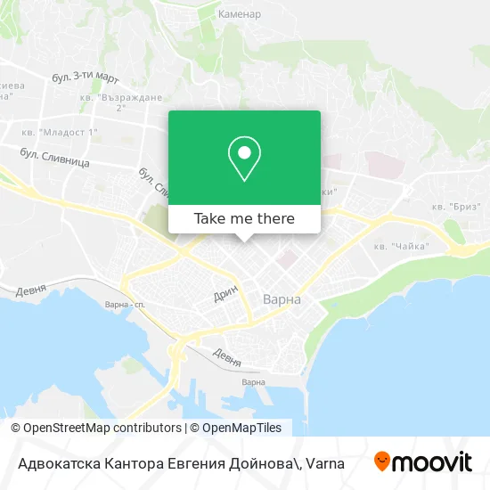 Карта Aдвокатска Кантора Евгения Дойнова\