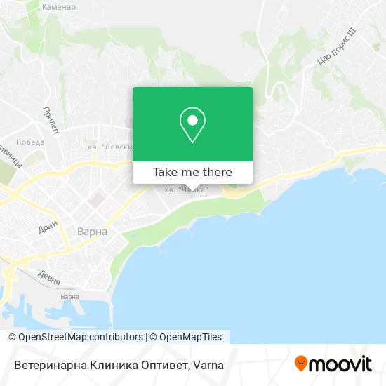 Карта Ветеринарна Клиника Оптивет
