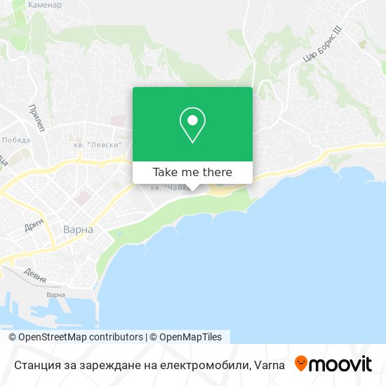 Станция за зареждане на електромобили map