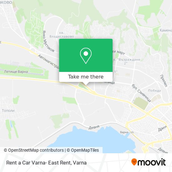 Rent a Car Varna- East Rent map