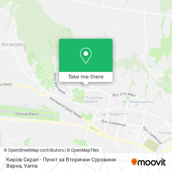 Киров Скрап - Пункт за Вторични Суровини Варна map