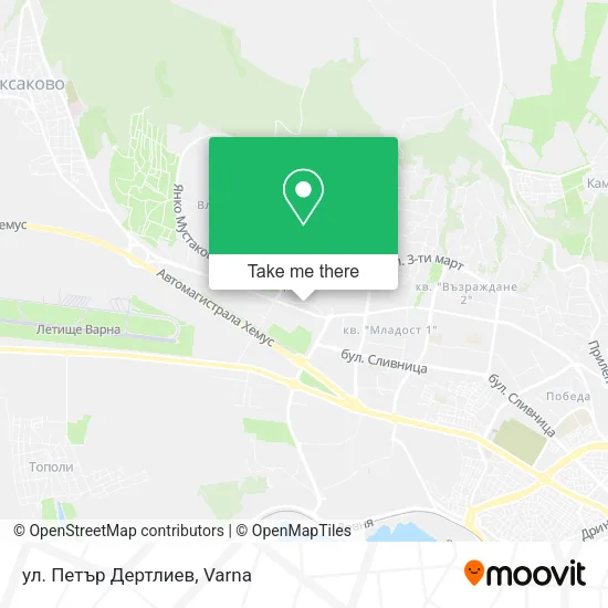 Карта ул. Петър Дертлиев