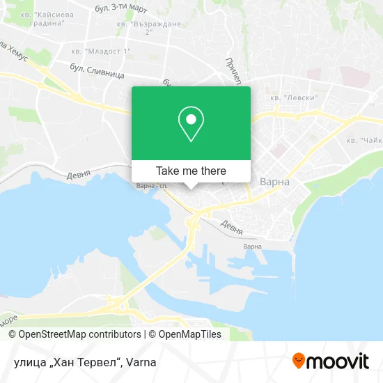 Карта улица „Хан Тервел“