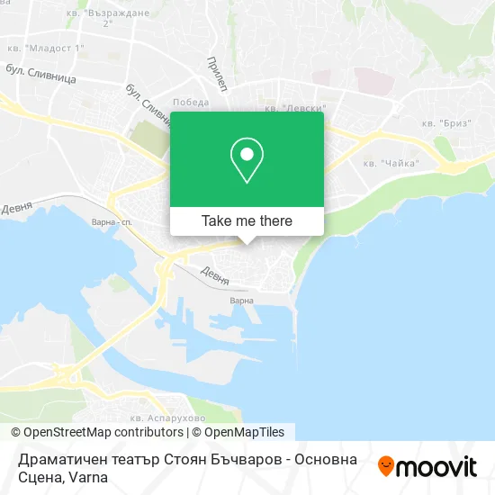 Карта Драматичен театър Стоян Бъчваров - Основна Сцена