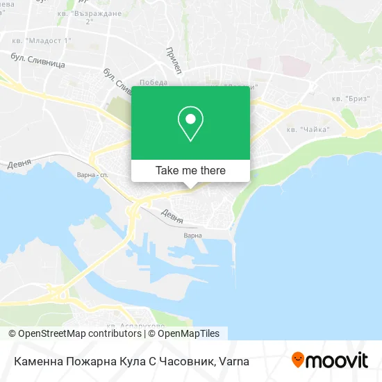 Карта Каменна Пожарна Кула С Часовник