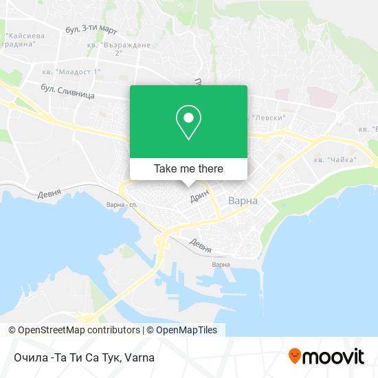 Очила -Та Ти Са Тук map
