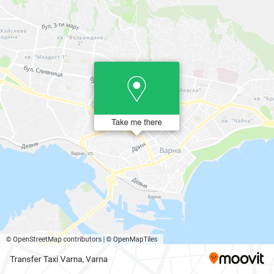 Transfer Taxi Varna map