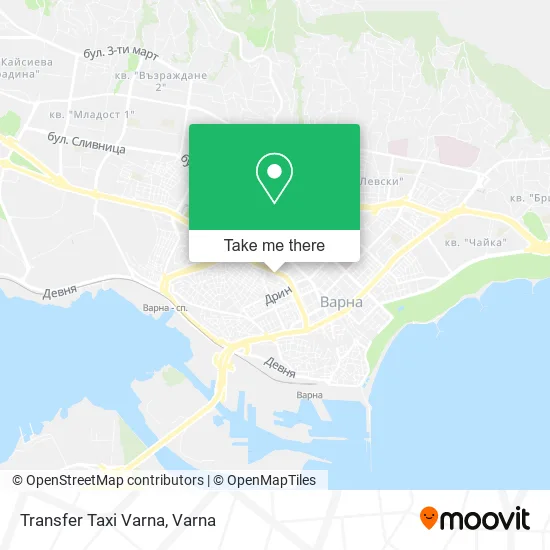 Карта Transfer Taxi Varna