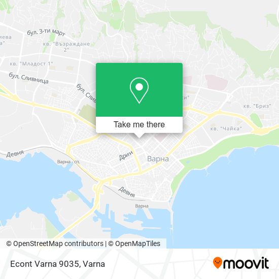 Econt Varna 9035 map