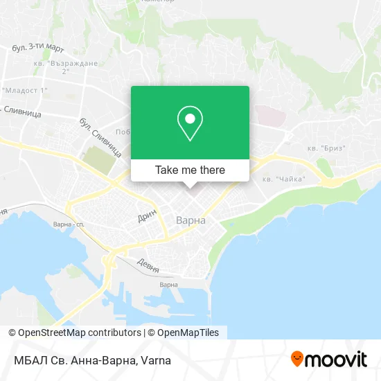 Карта МБАЛ Св. Анна-Варна