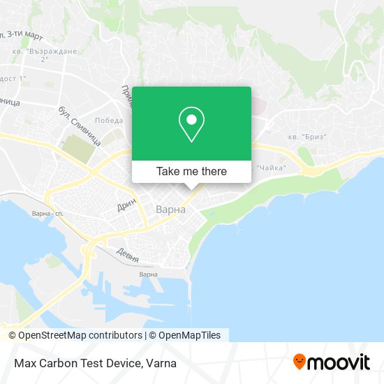 Max Carbon Test Device map