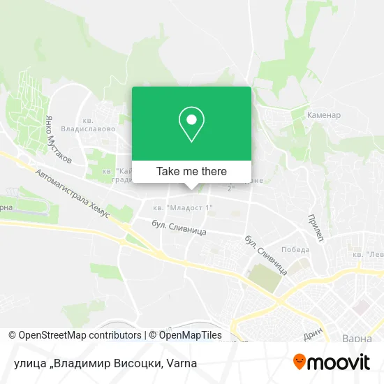 Карта улица „Владимир Висоцки