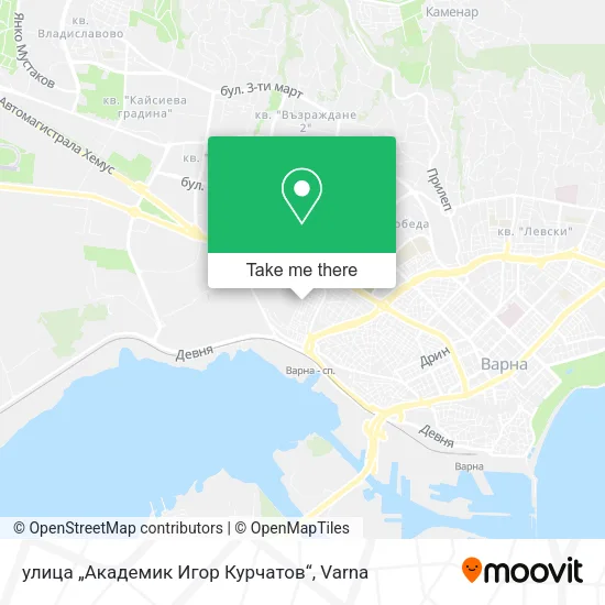 улица „Академик Игор Курчатов“ map