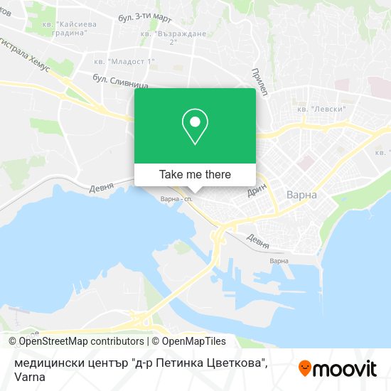 Карта медицински център "д-р Петинка Цветкова"