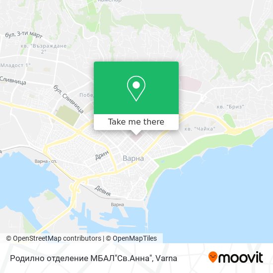 Родилно отделение МБАЛ"Св.Анна" map