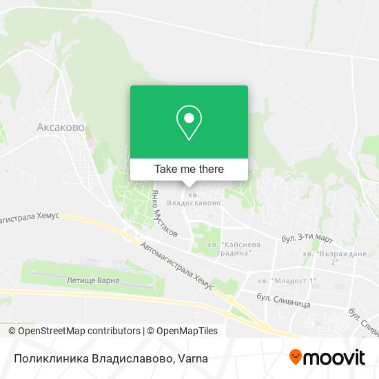 Карта Поликлиникa Влaдислaвово