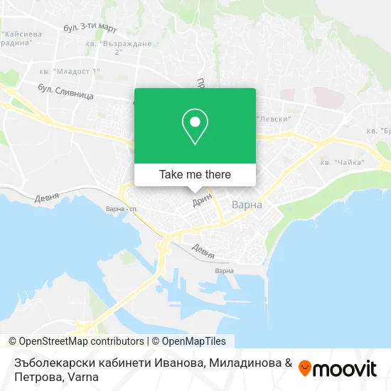 Карта Зъболекарски кабинети Иванова, Миладинова & Петрова