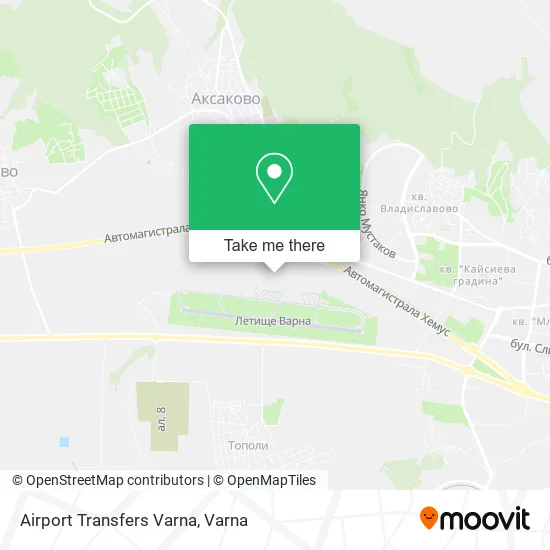 Карта Airport Transfers Varna