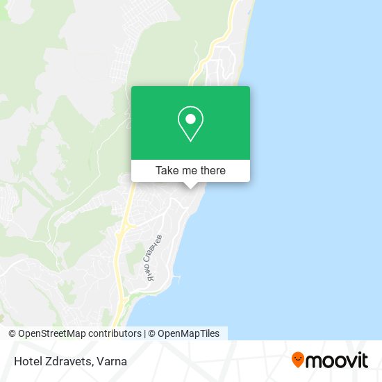 Hotel Zdravets map
