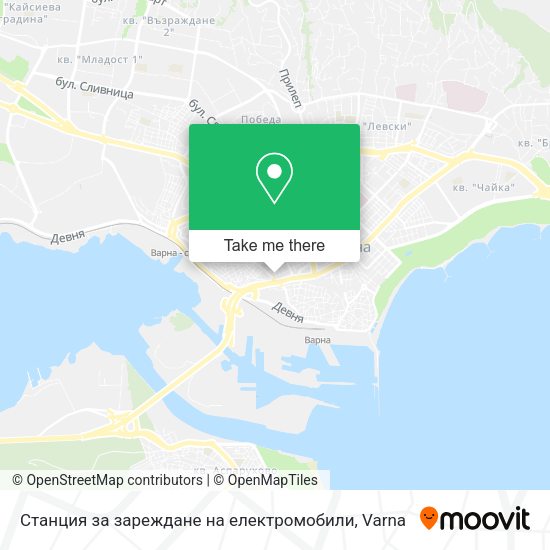 Карта Станция за зареждане на електромобили