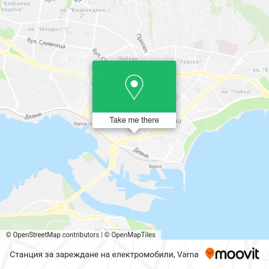Карта Станция за зареждане на електромобили