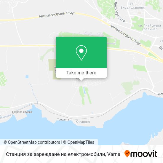 Карта Станция за зареждане на електромобили